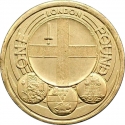 1 Pound 2010, KM# 1158, United Kingdom (Great Britain), Elizabeth II, Capital Сities of the United Kingdom, London, England