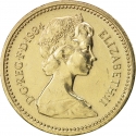 1 Pound 1984, KM# 934, United Kingdom (Great Britain), Elizabeth II, Royal Diadem, Scottish Thistle