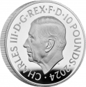 10 Pounds 2024, United Kingdom (Great Britain), Charles III, Liberty and Britannia
