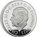 10 Pounds 2023, United Kingdom (Great Britain), Charles III, 40th Anniversary of the Star Wars, R2-D2 and C-3PO