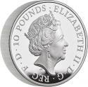 10 Pounds 2022, Sp# TBCSC1, United Kingdom (Great Britain), Elizabeth II, Royal Tudor Beasts, Seymour Panther