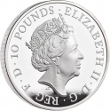 10 Pounds 2022, Sp# CLCC9, United Kingdom (Great Britain), Elizabeth II, Chinese Zodiac, Year of the Tiger