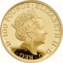 100 Pounds 2021, Sp# CLCG8, United Kingdom (Great Britain), Elizabeth II, Chinese Zodiac, Year of the Ox