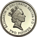 2 Pounds 1986, KM# 947b, United Kingdom (Great Britain), Elizabeth II, Edinburgh 1986 Commonwealth Games