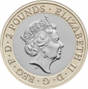 2 Pounds 2018, KM# 1570, United Kingdom (Great Britain), Elizabeth II, 100th Anniversary of the Royal Air Force, Badge