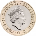 2 Pounds 2018, KM# 1565, United Kingdom (Great Britain), Elizabeth II, 250th Anniversary of Captain James Cook's Voyage of Discovery, First Voyage