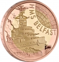 2 Pounds 2025, United Kingdom (Great Britain), Charles III, HMS Belfast