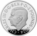 2 Pounds 2024, United Kingdom (Great Britain), Charles III, Myths and Legends, Maid Marian