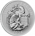 2 Pounds 2024, United Kingdom (Great Britain), Charles III, Royal Tudor Beasts, Tudor Dragon