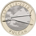 2 Pounds 2018, KM# 1574, United Kingdom (Great Britain), Elizabeth II, 100th Anniversary of the Royal Air Force, Vulcan