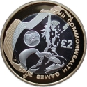 2 Pounds 2002, KM# 1033, United Kingdom (Great Britain), Elizabeth II, Manchester 2002 Commonwealth Games, Wales