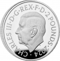 2 Pounds 2024, United Kingdom (Great Britain), Charles III, 25th Anniversary of Harry Potter Magic, Winged Keys