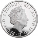 2 Pounds 2019, Sp# QBCSB6, United Kingdom (Great Britain), Elizabeth II, Queen's Beasts, Yale of Beaufort