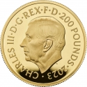 200 Pounds 2023, United Kingdom (Great Britain), Charles III, 75th Anniversary of Birth of King Charles III