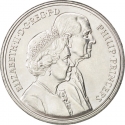 5 Pounds 1997, KM# 977, United Kingdom (Great Britain), Elizabeth II, 50th Wedding Anniversary of Queen Elizabeth II and Prince Philip