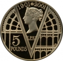 5 Pounds 2001, KM# 1015b, United Kingdom (Great Britain), Elizabeth II, 100th Anniversary of Death of Queen Victoria