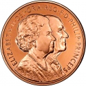 5 Pounds 2007, KM# 1077b, United Kingdom (Great Britain), Elizabeth II, 60th Wedding Anniversary of Queen Elizabeth II and Prince Philip
