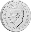 5 Pounds 2023, United Kingdom (Great Britain), Charles III, 75th Anniversary of Birth of King Charles III
