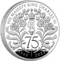 5 Pounds 2023, United Kingdom (Great Britain), Charles III, 75th Anniversary of Birth of King Charles III