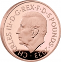 5 Pounds 2023, United Kingdom (Great Britain), Charles III, 75th Anniversary of Birth of King Charles III