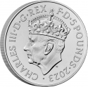 5 Pounds 2023, United Kingdom (Great Britain), Charles III, Coronation of Charles III