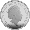 5 Pounds 2020, Sp# JB7, United Kingdom (Great Britain), Elizabeth II, James Bond, Aston Martin DB5