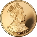 5 Pounds 2002, KM# 1024b, United Kingdom (Great Britain), Elizabeth II, 50th Anniversary of the Accession of Elizabeth II to the Throne, Golden Jubilee