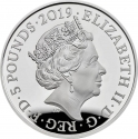 5 Pounds 2019, Sp# L73, United Kingdom (Great Britain), Elizabeth II, Tower of London, Legend of the Ravens
