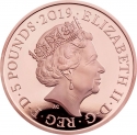 5 Pounds 2019, Sp# L73, United Kingdom (Great Britain), Elizabeth II, Tower of London, Legend of the Ravens