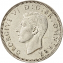 1 Shilling 1937-1946, KM# 854, United Kingdom (Great Britain), George VI