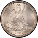 10 Cents 1837-1838, KM# 61, United States of America (USA)