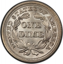 10 Cents 1838-1853, KM# 63, United States of America (USA)