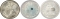 10 Cents 1838-1853, KM# 63, United States of America (USA), No Drapery (left), Partial Drapery (middle), With Drapery (right)