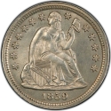 10 Cents 1856-1860, KM# A63.2, United States of America (USA)