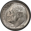 10 Cents 1946-1964, KM# 195, United States of America (USA)