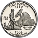 25 Cents 2005, KM# 370a, United States of America (USA), 50 State Quarters Program, California