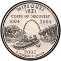 25 Cents 2003, KM# 346a, United States of America (USA), 50 State Quarters Program, Missouri