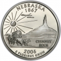 25 Cents 2006, KM# 383a, United States of America (USA), 50 State Quarters Program, Nebraska