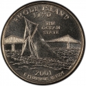 25 Cents 2001, KM# 320, United States of America (USA), 50 State Quarters Program, Rhode Island