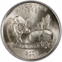 25 Cents 2004, KM# 359, United States of America (USA), 50 State Quarters Program, Wisconsin