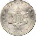 3 Cents 1851-1853, KM# 75, United States of America (USA)