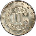 3 Cents 1859-1873, KM# 88, United States of America (USA)
