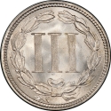 3 Cents 1865-1889, KM# 95, United States of America (USA)