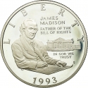 1/2 Dollar 1993, KM# 240, United States of America (USA), James Madison and the Bill of Rights