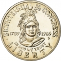 1/2 Dollar 1989, KM# 224, United States of America (USA), 200th Anniversary of the United States Congress