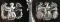 1/2 Dollar 1948-1963, KM# 199, United States of America (USA), Left: Type I (4 feathers), Right: Type II (3 feathers)