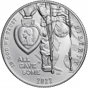 1/2 Dollar 2022, KM# 763, United States of America (USA), National Purple Heart Hall of Honor