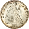 1 Dollar 1840-1866, KM# 71, United States of America (USA)