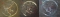 1 Dollar 1971-1978, KM# 203, United States of America (USA), Earth varieties (from the left): Type I, Type II, Type III