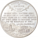1 Dollar 1995, KM# 255, United States of America (USA), 100th Anniversary of the Beginning of the Protection of Civil War Battlefields